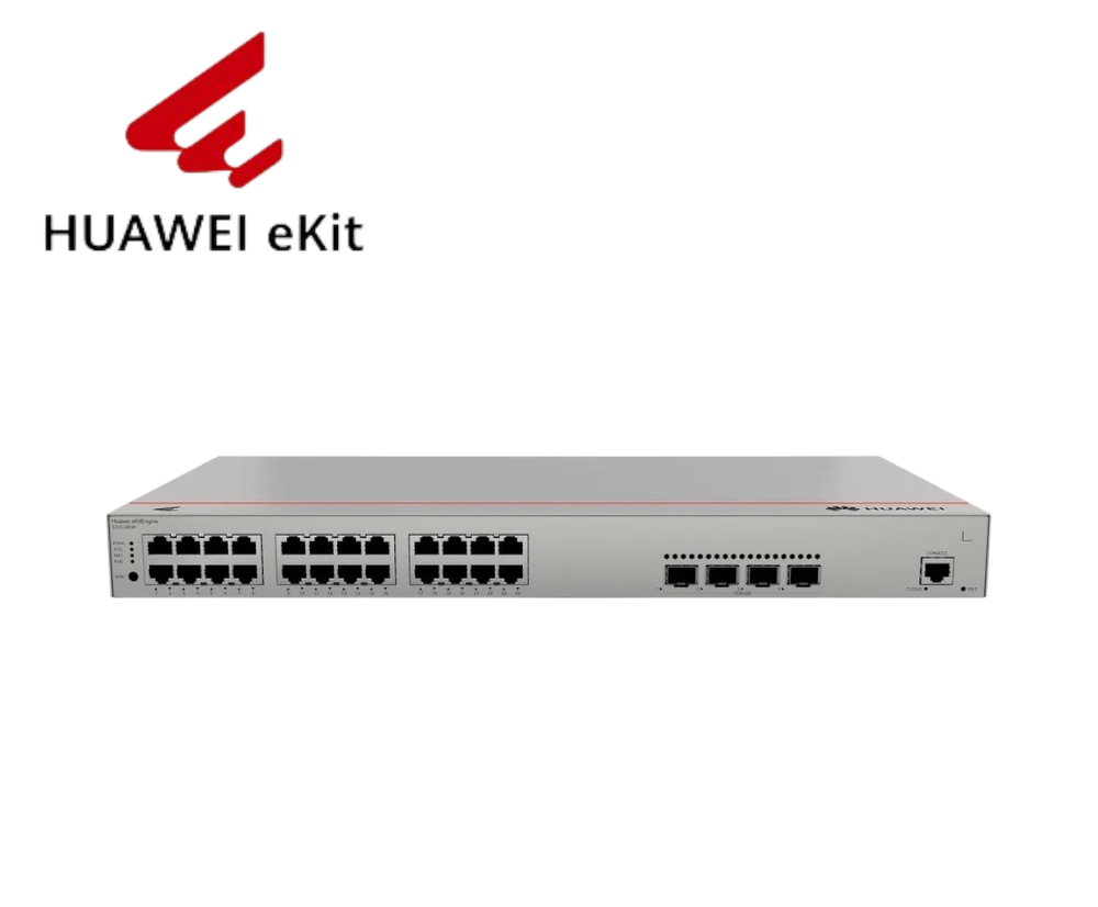 HUAWEI eKit S310-24P4X | Switch L2+ Gigabit PoE, 24 Puertos, 4 Puertos SFP+, 1U, Gris.